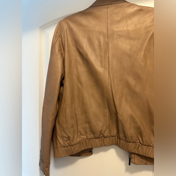 VINCE VINTAGE TAN LEATHER UTILITY JACKET - Picture 10 of 14